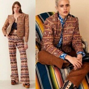 NWOT Alix of Bohemia Camille Pasha Paisley Reverso Quilted Jacket Size M